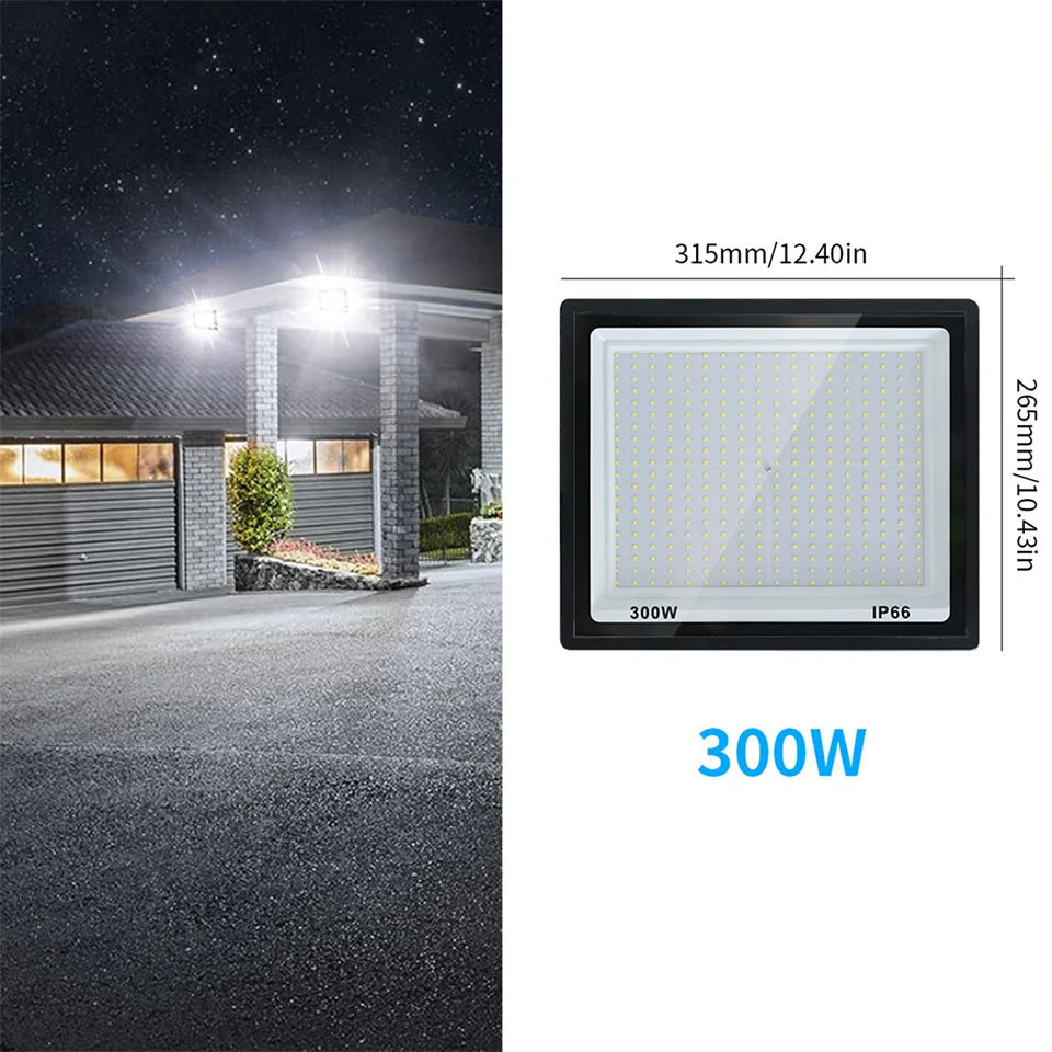 LED Floodlight 10-300W IP66 Waterproof Outdoor Security Light