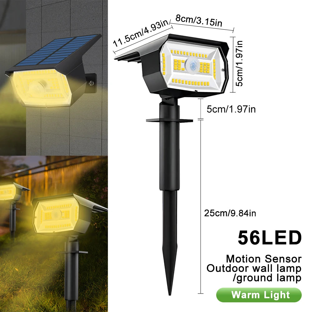 LED Solar Landscape Spotlight Set with 72 and 68 LEDs