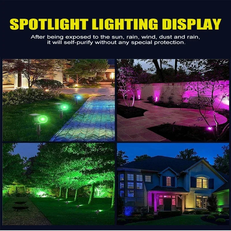 LED Solar Spotlight Adjustable IP65 Waterproof Landscape Light