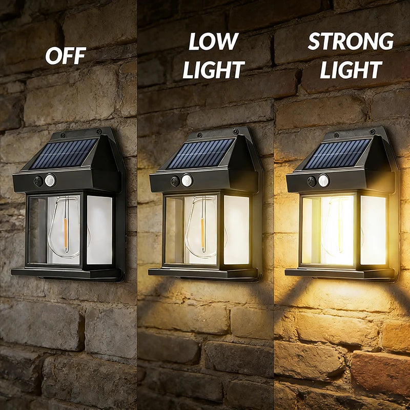 Solar Motion-Sensor Wall Light 2 Pack LED IP65