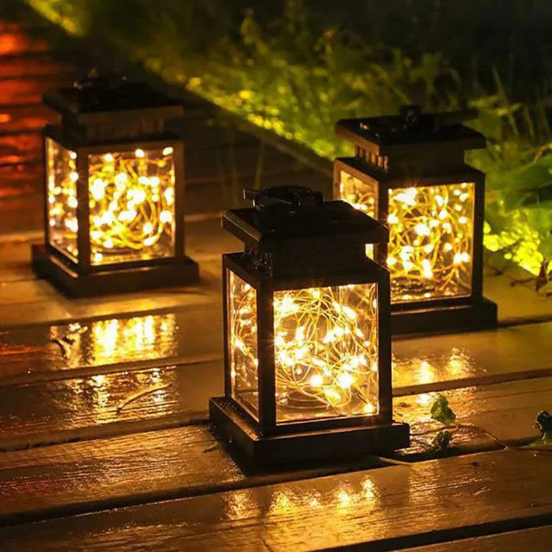 Brightguard Solar LED Outdoor Floor Lanterns Black ABS Decor