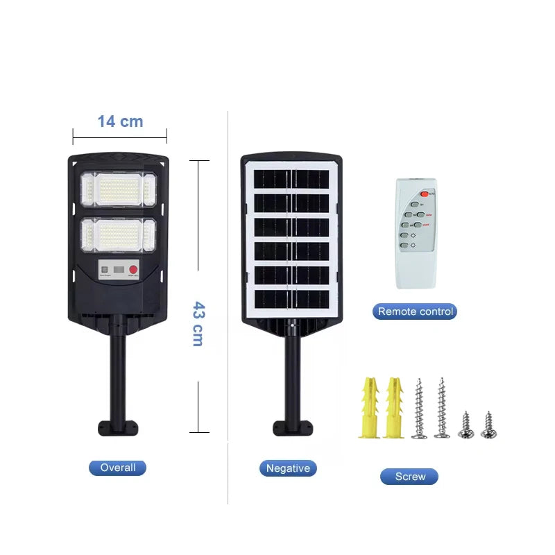 Solar Motion-Sensor LED Light 500000LM 12V ABS Outdoor