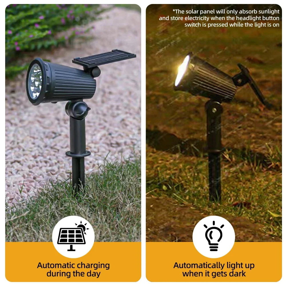 Brightguard 9 LED Solar Spot Lights IP65 Waterproof RGB