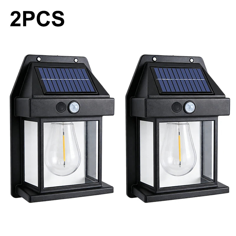 Solar Motion-Sensor Wall Light 2 Pack LED IP65