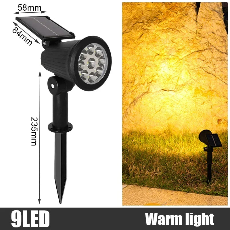 LED Solar Spotlight Adjustable IP65 Waterproof Landscape Light