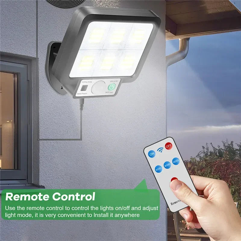 Brightguard Solar Motion-Sensor Wall Lamp with Remote Control