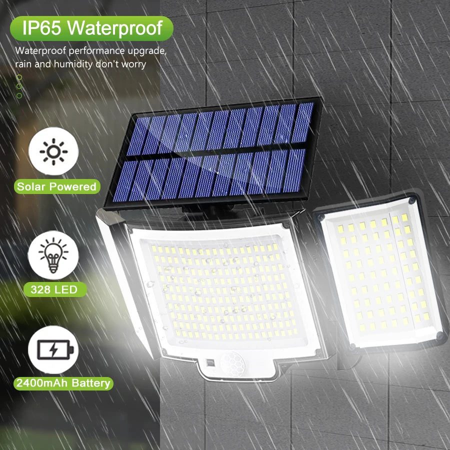 Brightguard Solar Motion Sensor Light 328/348 LED IP65 Waterproof