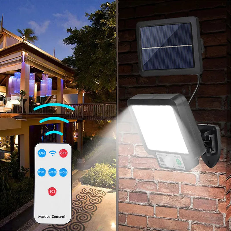 Brightguard Solar Motion-Sensor Wall Lamp with Remote Control