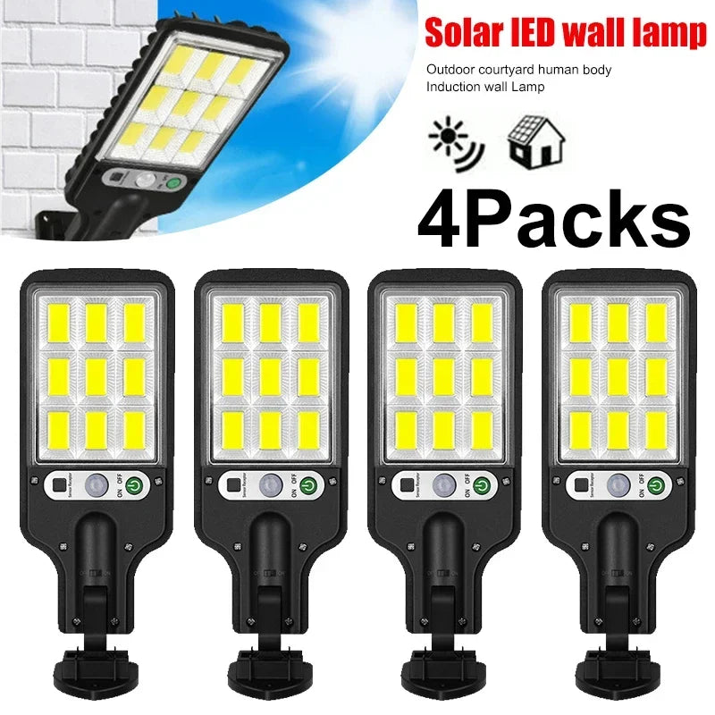 Solar Outdoor Wall Lamp with Motion Sensor and Remote Control