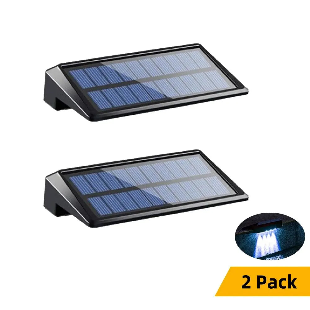 Brightguard Solar Wall Light Set 2 Pack 4 LED Waterproof