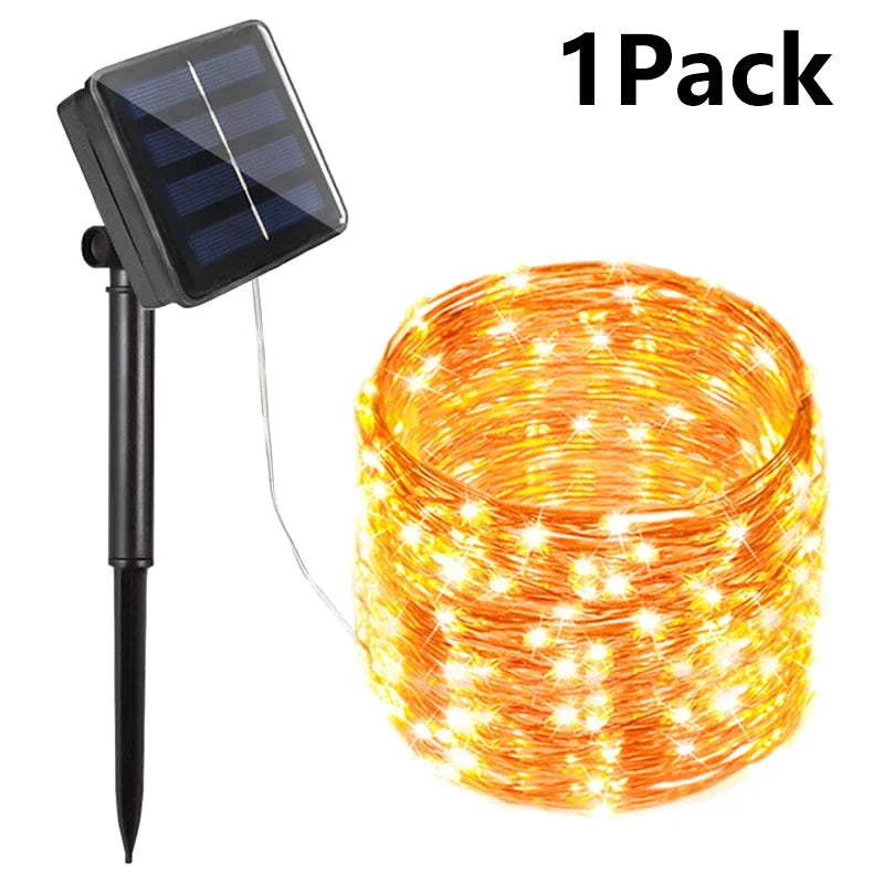 LED Solar String Fairy Lights 7M 12M 22M 32M Waterproof