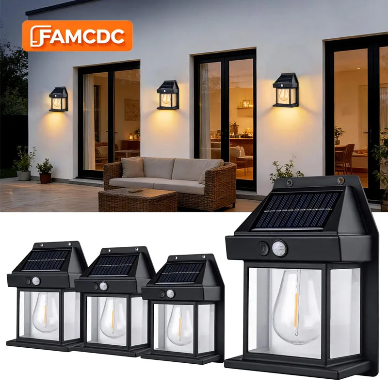 Solar Motion-Sensor Wall Light 2 Pack LED IP65