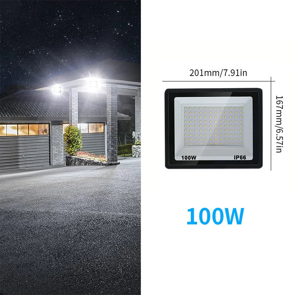 LED Floodlight 10-300W IP66 Waterproof Outdoor Security Light