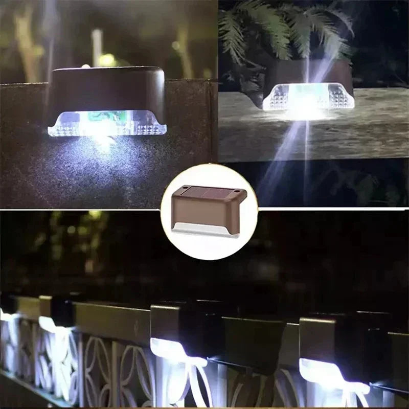 Solar LED Step Light Set for Outdoor Garden Deck