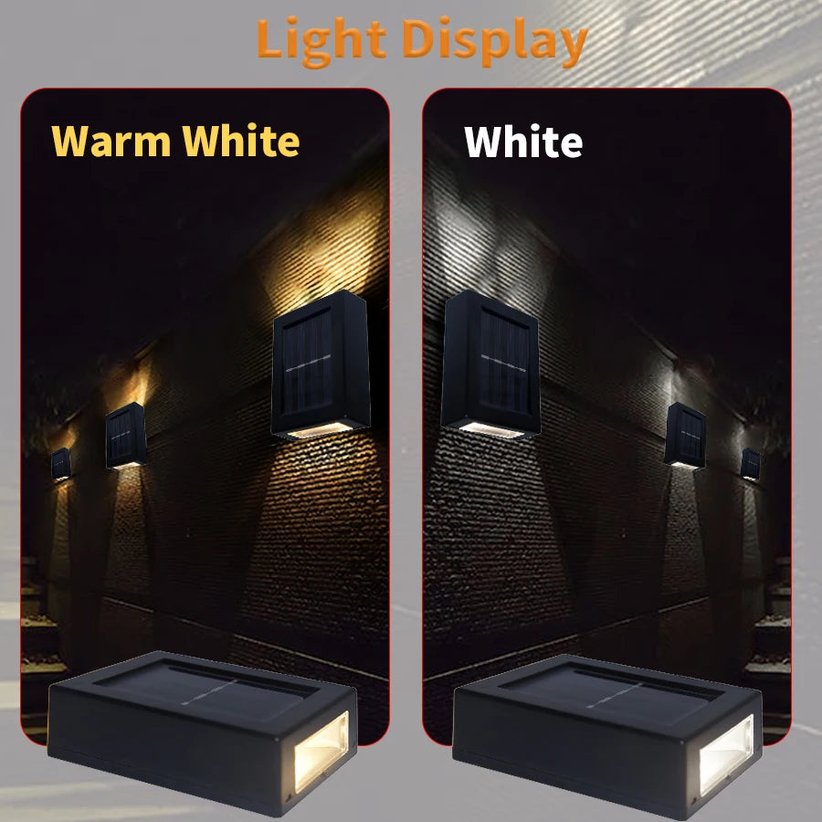 Brightguard Solar Up and Down Wall Washer Light Black