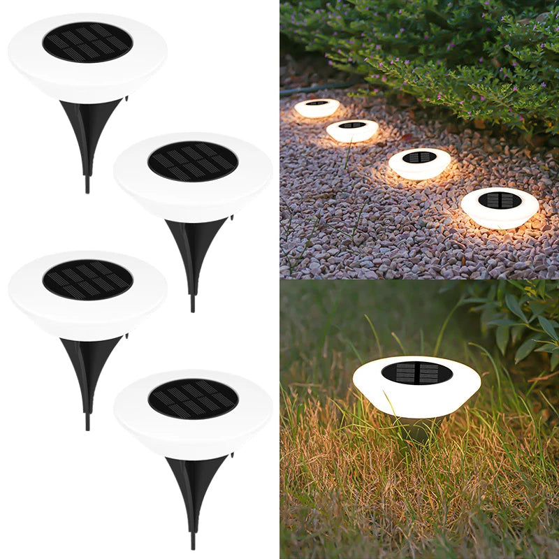 Solar Lawn Lamp Set, 14 LED Waterproof Landscape Light