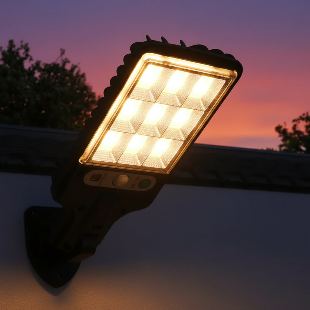 Solar Motion Sensor Wall Light Waterproof Outdoor Security