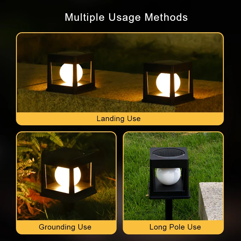 Solar Post Light Waterproof LED Pillar Lamp for Outdoor Use