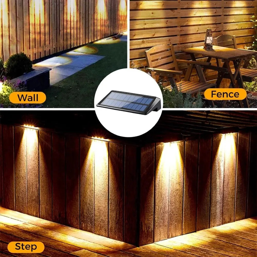 Brightguard Solar Wall Light Set 2 Pack 4 LED Waterproof