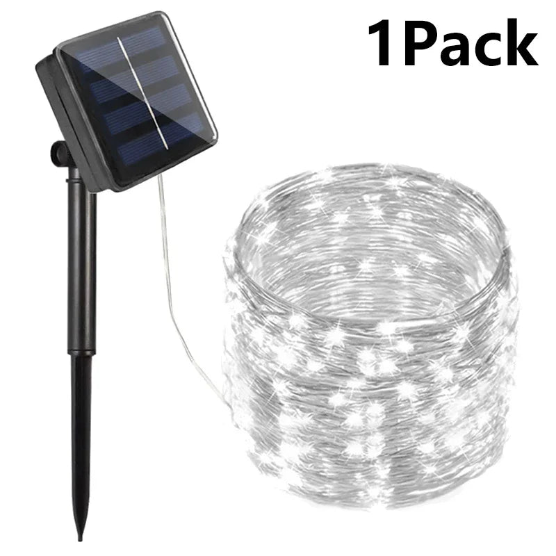 LED Solar String Fairy Lights 7M 12M 22M 32M Waterproof