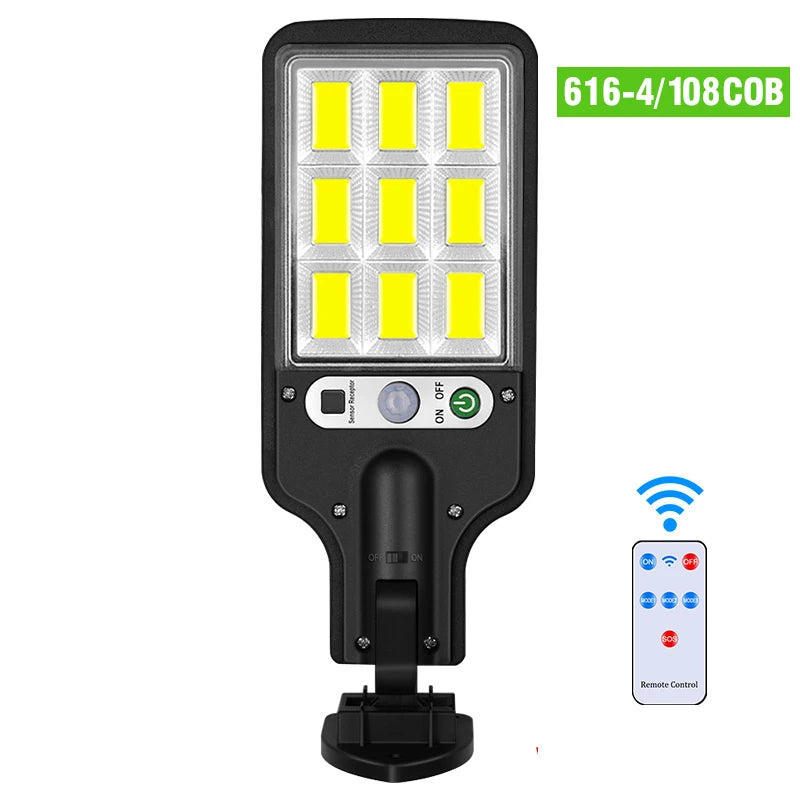 Solar Outdoor Wall Lamp with Motion Sensor and Remote Control