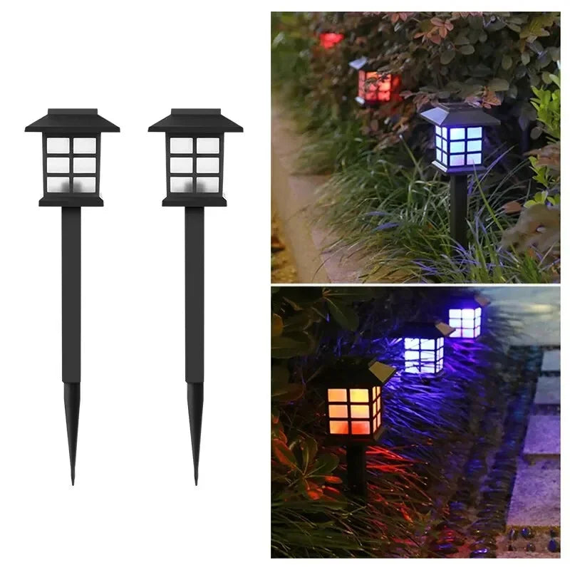 Solar Pathway Light Set 2 Pack Waterproof LED Garden Lamp