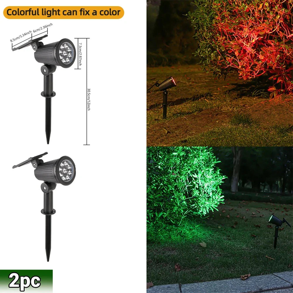 Brightguard 9 LED Solar Spot Lights IP65 Waterproof RGB