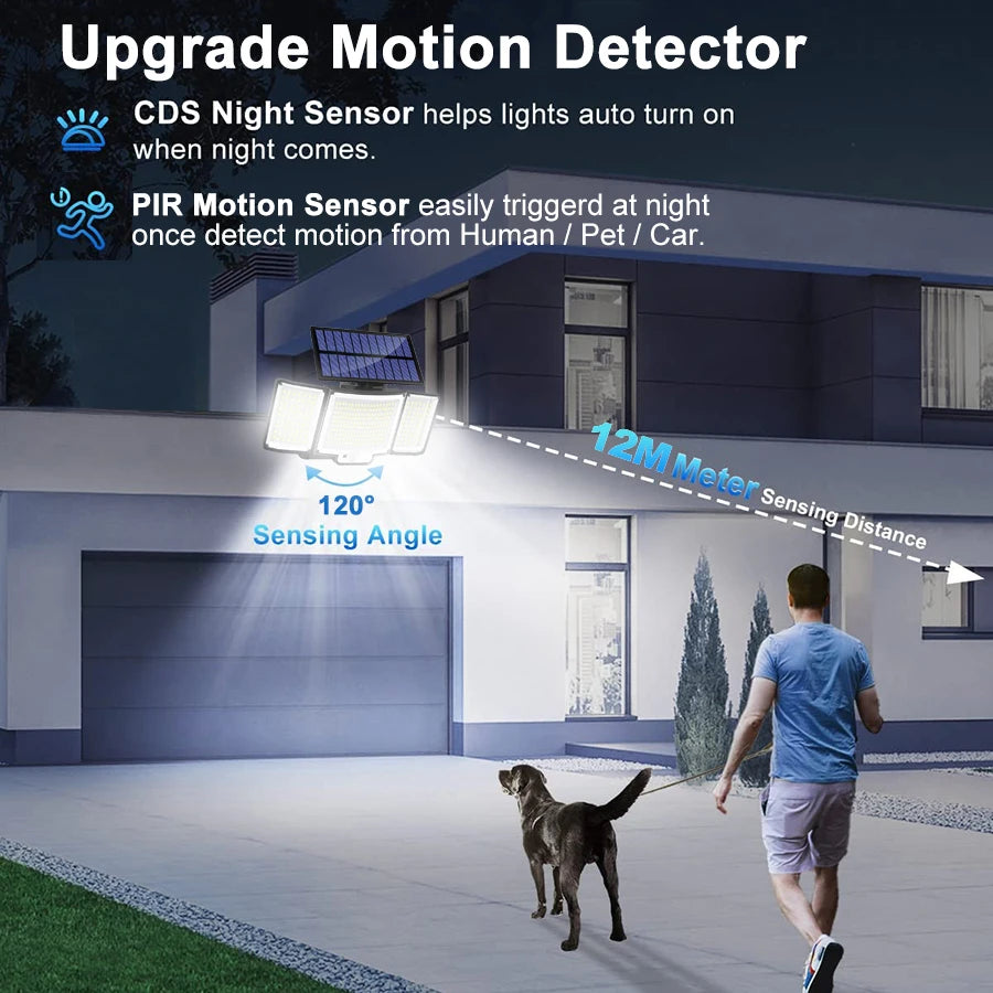 Brightguard Solar Motion Sensor Light 328/348 LED IP65 Waterproof