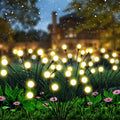 10 LED Firefly Solar Garden Lights Waterproof for Outdoor Use