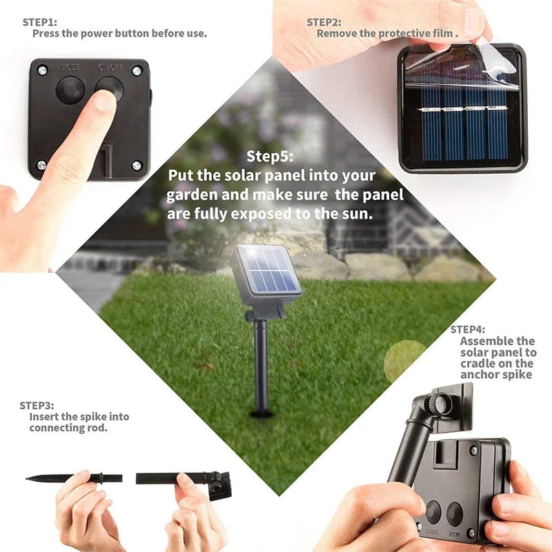 LED Solar String Fairy Lights 7M 12M 22M 32M Waterproof