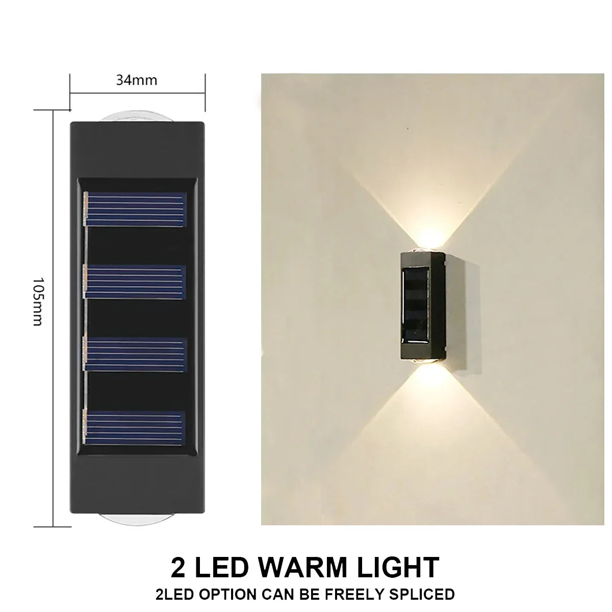 Brightguard Solar Wall Lamp Outdoor Waterproof LED Light