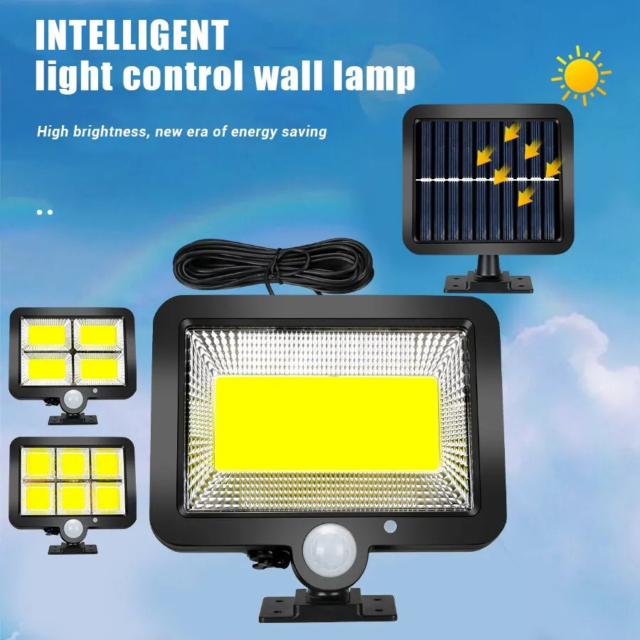 Brightguard Solar Motion Sensor Wall Light 100/120/128 LED Waterproof