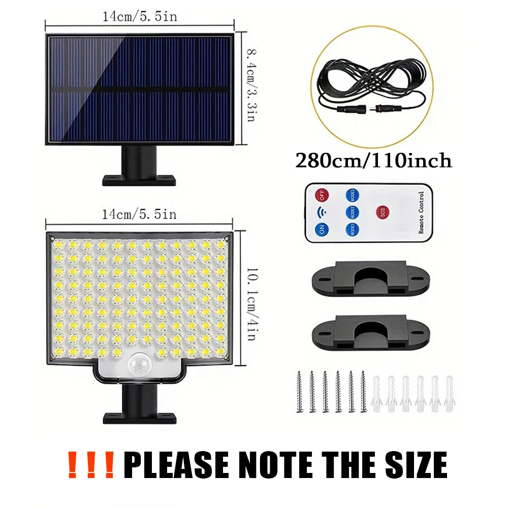Solar Motion Sensor Flood Light 106 LED 3500 LM