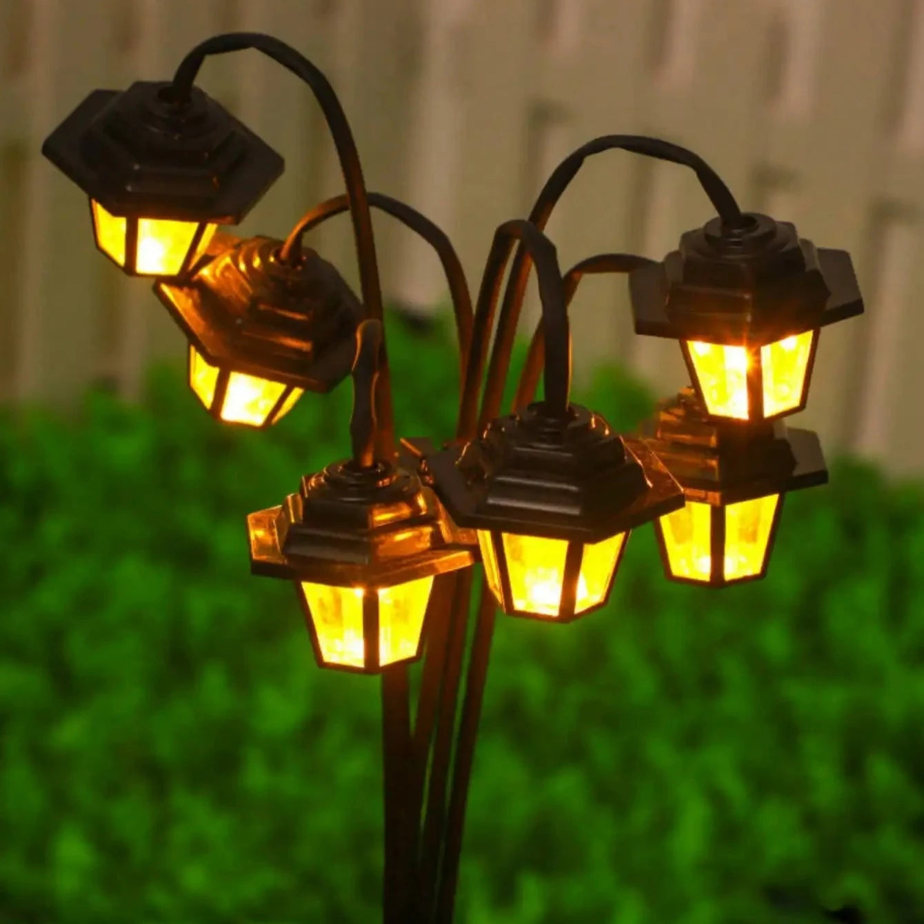 Solar Lantern Lawn Lamp 6 LED IP44 Outdoor Light