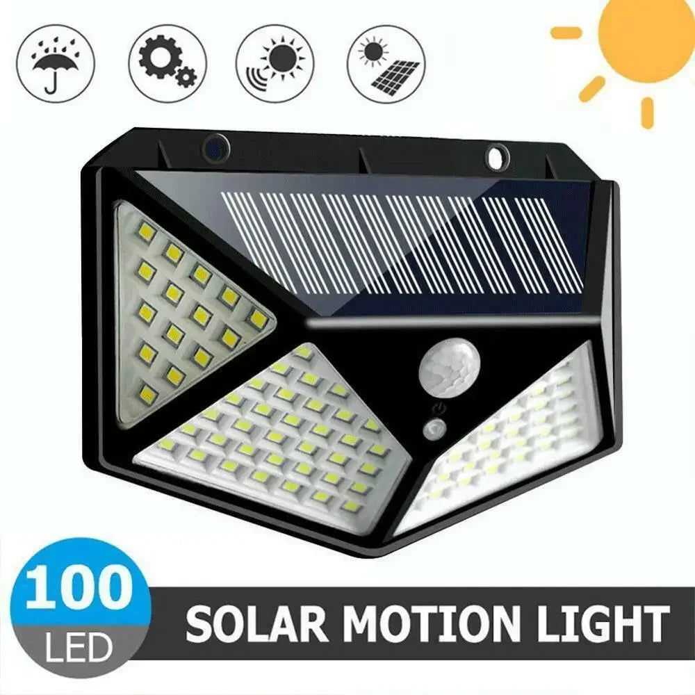 Brightguard Solar Motion-Sensor Wall Light 100 LED Waterproof