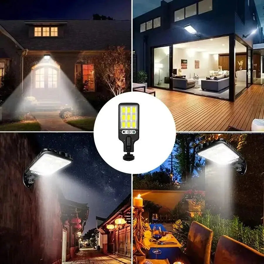 Solar Motion Sensor Wall Light Waterproof Outdoor Security