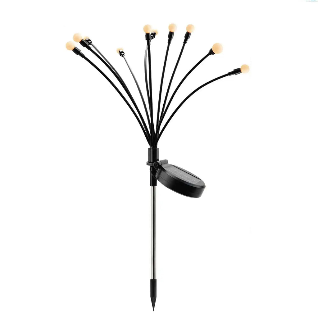 10 LED Firefly Solar Garden Lights Waterproof for Outdoor Use