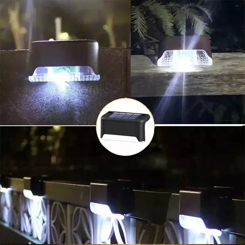 Solar LED Step Light Set for Outdoor Garden Deck