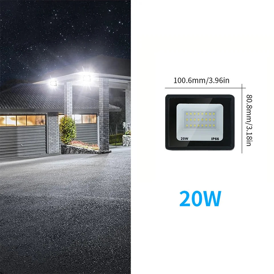 LED Floodlight 10-300W IP66 Waterproof Outdoor Security Light