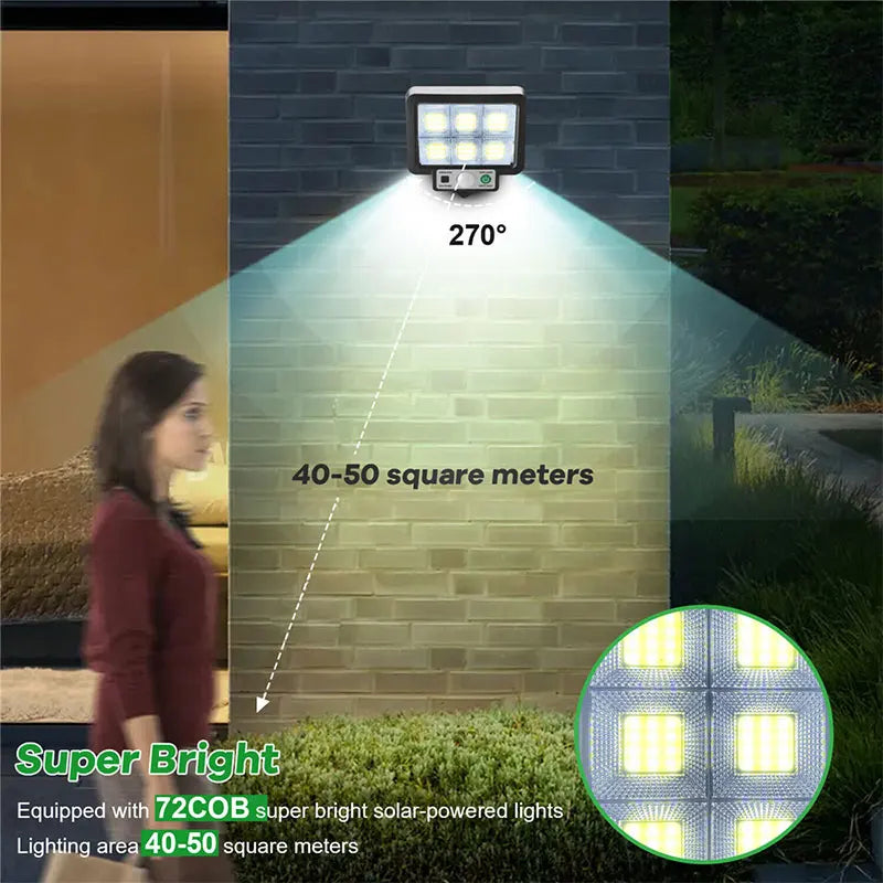 Brightguard Solar Motion-Sensor Wall Lamp with Remote Control