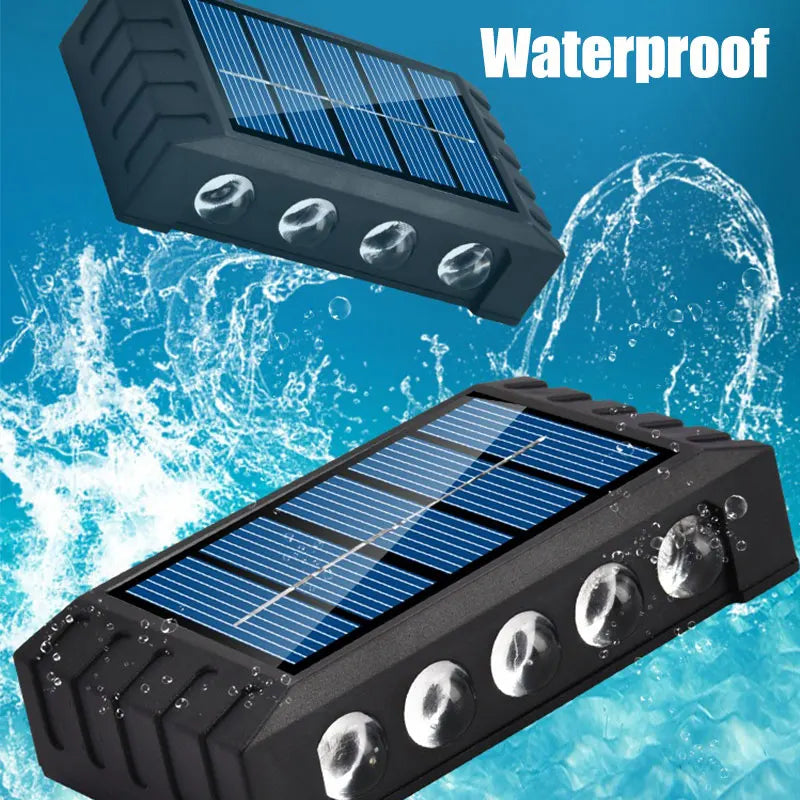 Brightguard Solar Wall Lamp 4/6/8/10 LEDs Waterproof Black