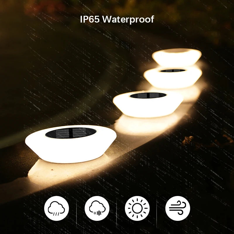 Solar Lawn Lamp Set, 14 LED Waterproof Landscape Light