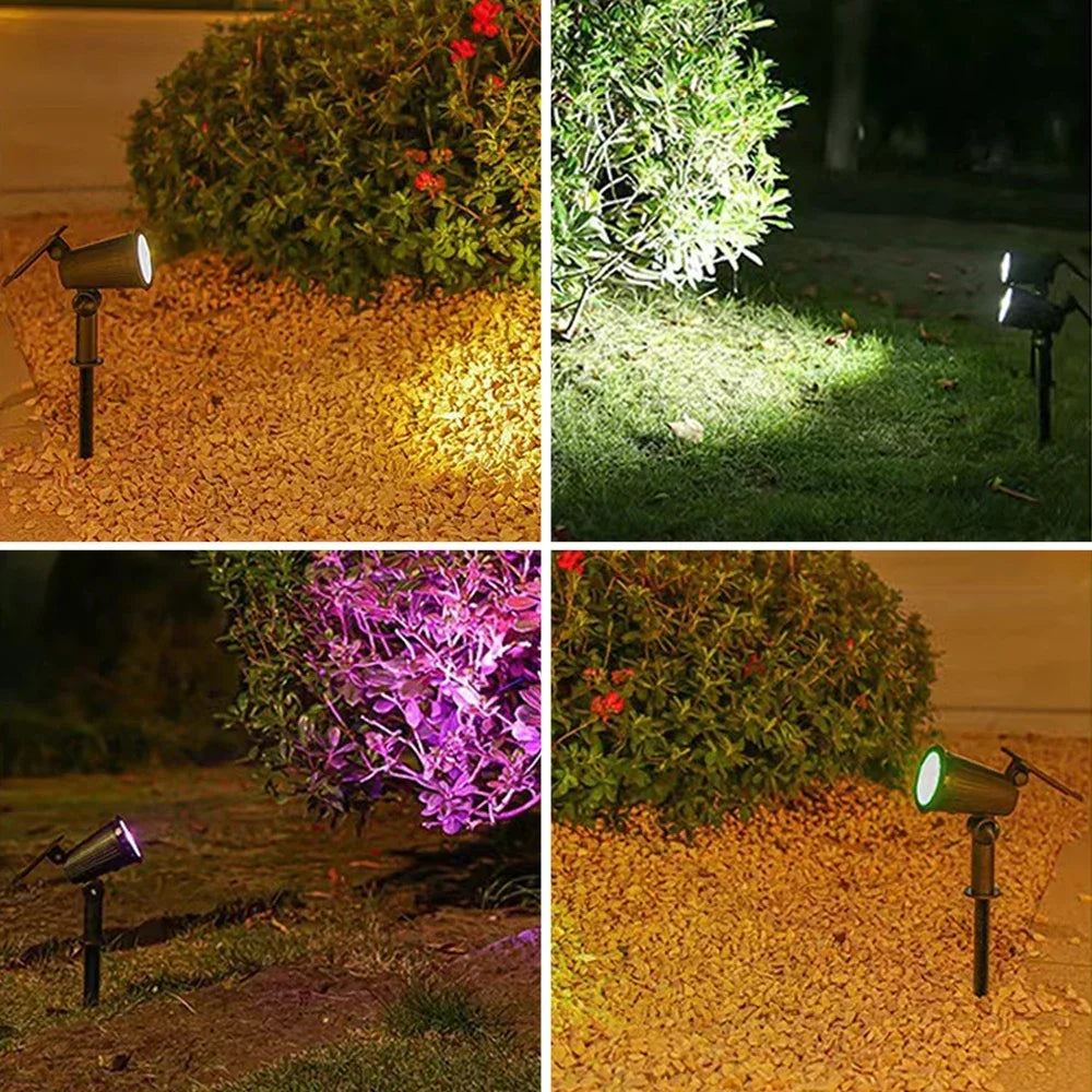 Brightguard 9 LED Solar Spot Lights IP65 Waterproof RGB
