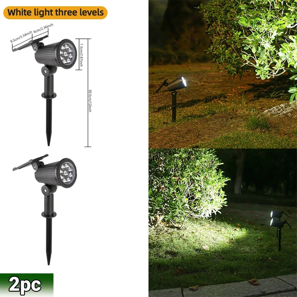 Brightguard 9 LED Solar Spot Lights IP65 Waterproof RGB