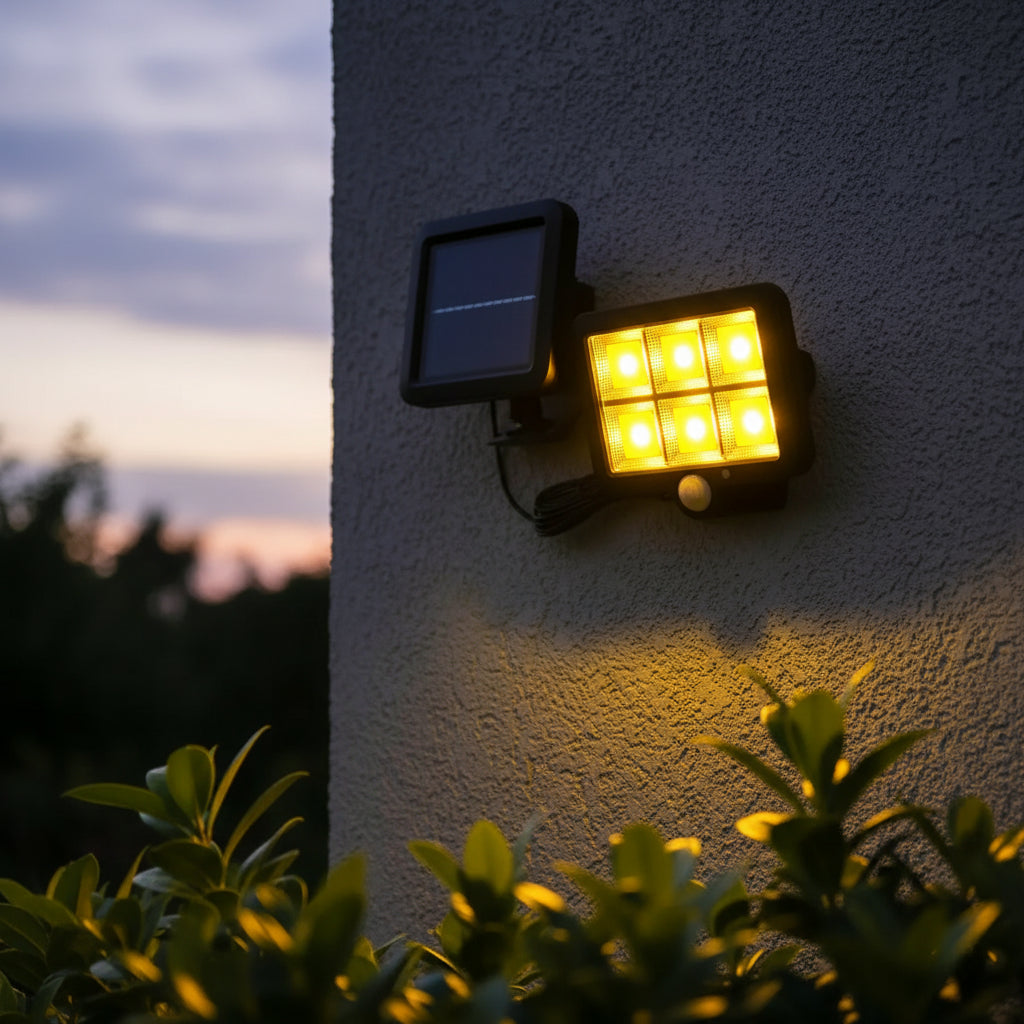 Brightguard Solar Motion Sensor Wall Light 100/120/128 LED Waterproof
