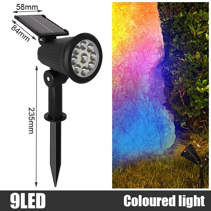 LED Solar Spotlight Adjustable IP65 Waterproof Landscape Light