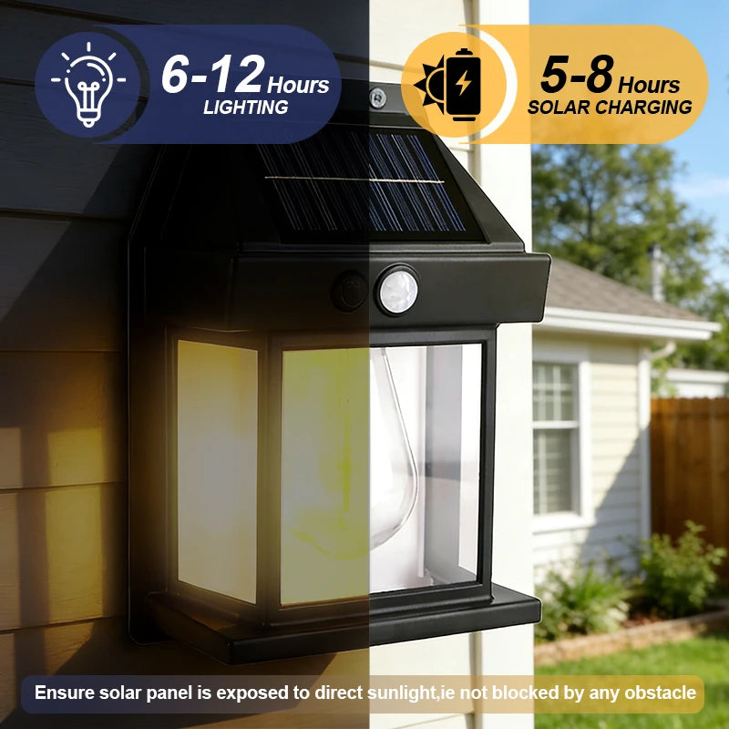 Solar Motion-Sensor Wall Light 2 Pack LED IP65
