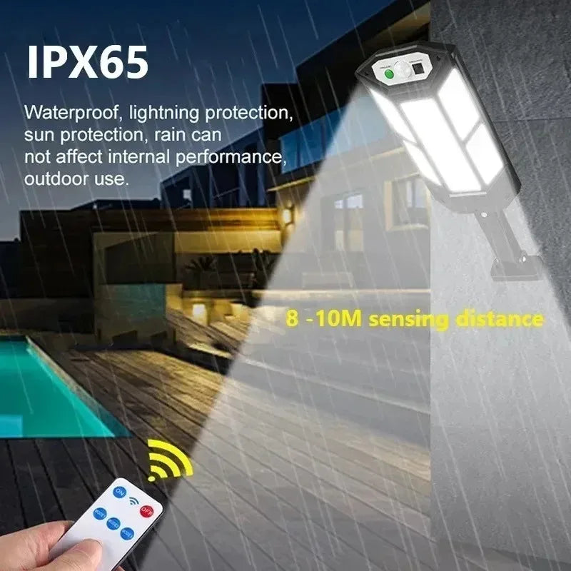 Solar Motion-Sensor Wall Lamp 15000LM IP65 Waterproof