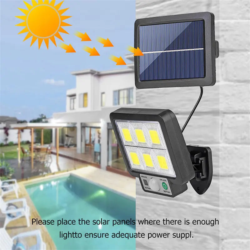 Brightguard Solar Motion-Sensor Wall Lamp with Remote Control