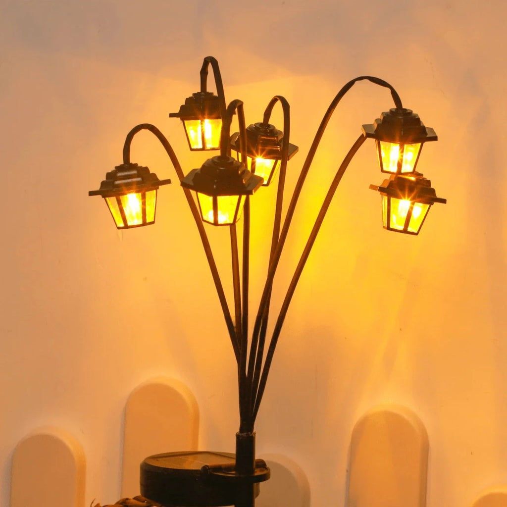 Solar Lantern Lawn Lamp 6 LED IP44 Outdoor Light